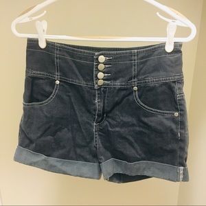 High-rise Jean shorts